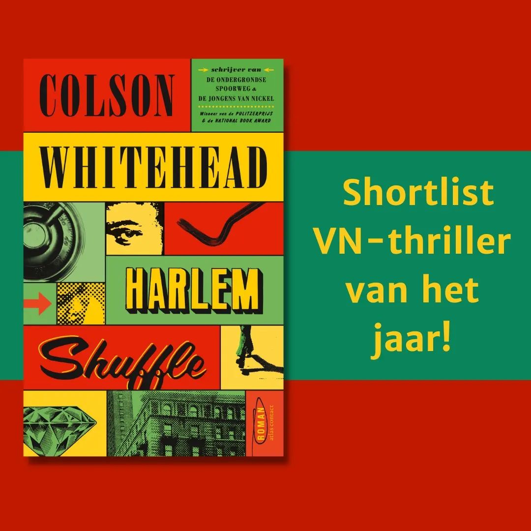 'Harlem Shuffle' van Colson Whitehead staat op de shortlist van VN-thriller van het jaar! De roman ‘Harlem Shuffle’ gaat over Ray Carney, een beschaafde meubelverkoper die voor zijn klanten en buren in 125th Street een fatsoenlijk leven probeert te leiden. Zijn vrouw is in verwachting van hun tweede kind, en ook al wonen ze in een krap appartement te dicht bij het metrospoor: hij heeft veel bereikt, hij is tevreden. Wat weinig mensen weten, is dat Ray afkomstig is uit een geslacht van bendeleden en boeven, en dat zijn brave burgermansbestaan barsten begint te vertonen. Barsten die steeds groter worden dankzij zijn louche, onfortuinlijke neef Freddie, die dankbaar gebruikmaakt van Rays keurige façade – en hem ondertussen steeds dieper de Harlemse onderwereld in sleurt.