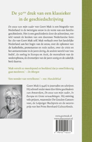 De eeuw van mijn vader - jubileumeditie - achterkant