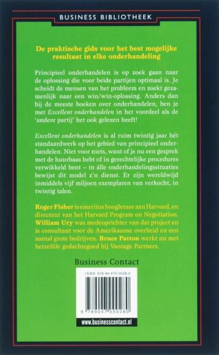 Excellent onderhandelen - achterkant