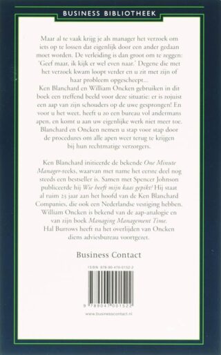 One Minute Manager en de apenrots - achterkant