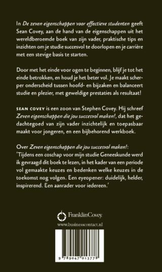 De zeven eigenschappen voor effectieve studenten - achterkant