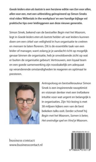 Goede leiders eten als laatste - achterkant