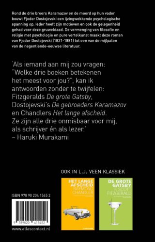 De gebroeders Karamazov - achterkant