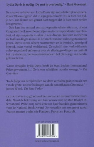 De taal van dingen in huis - achterkant