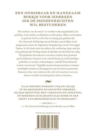 De universele verklaring van de rechten van de mens - achterkant