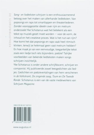 Song- en liedteksten schrijven - achterkant