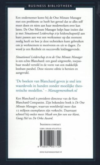 Situationeel leiderschap II en de one minute manager - achterkant