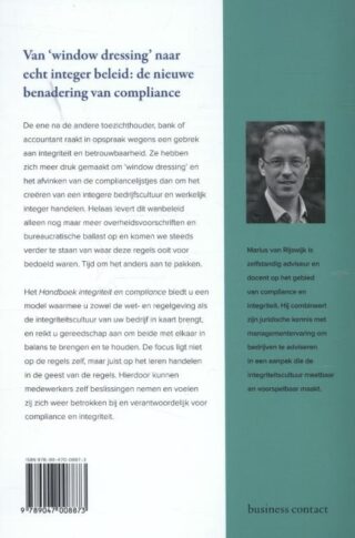 Handboek integriteit en compliance - achterkant