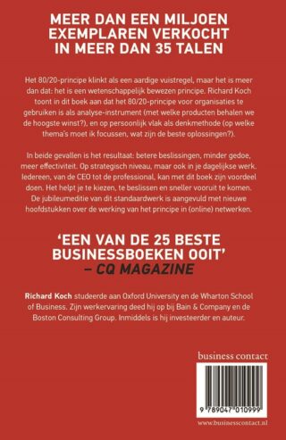 Het 80/20- principe - achterkant