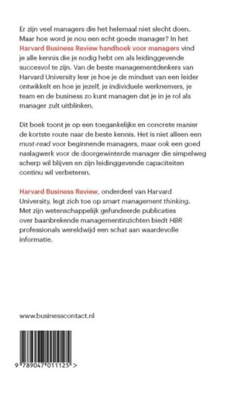 Harvard Business Review handboek voor managers - achterkant