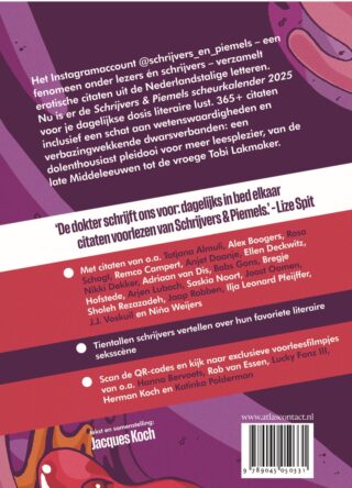 Schrijvers en piemels scheurkalender - achterkant
