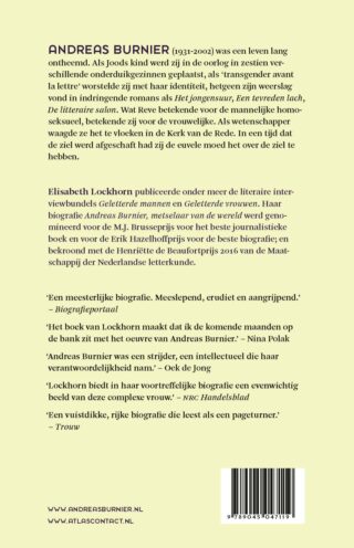 Andreas Burnier, metselaar van de wereld - achterkant