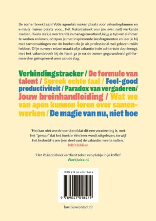 Vakantieboek voor (nu even niet) werkende mensen - achterkant