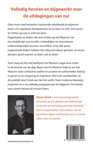 Begin met het Waarom - jubileum editie - achterkant