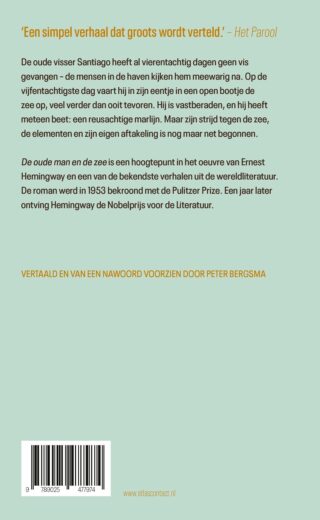 De oude man en de zee - achterkant