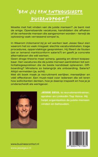 Waarom (n)iemand bij je wil werken - achterkant