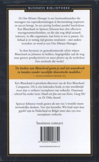 De Nieuwe One Minute Manager - achterkant