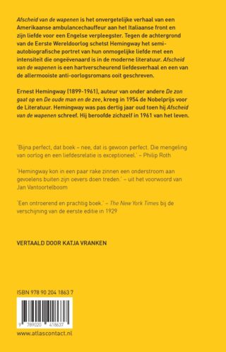 Afscheid van de wapenen - achterkant