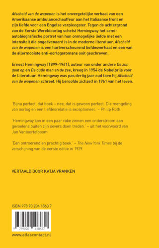 Afscheid van de wapenen - achterkant