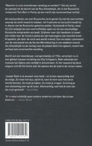 Biecht van een moordenaar - achterkant