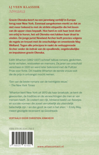 De jaren van onschuld - achterkant