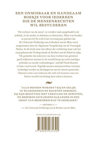 De universele verklaring van de rechten van de mens - achterkant