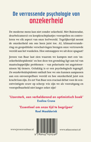 De onzekerheidsepidemie - achterkant