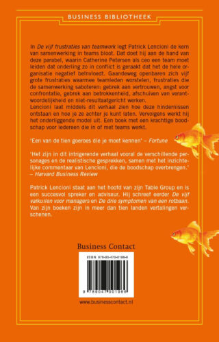 De 5 frustraties van teamwork - achterkant