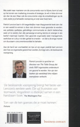 De beslissende voorsprong - achterkant