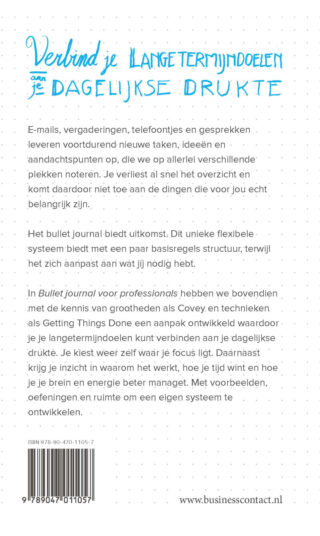 Bullet journal voor professionals - achterkant