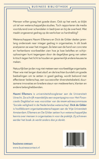 De voorbeeldige organisatie - achterkant