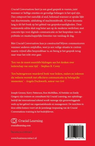 Crucial Conversations - herziene editie - achterkant